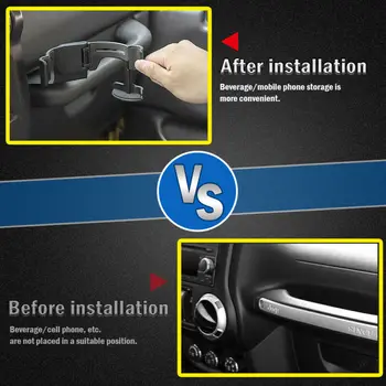 

2-in-1 Cup Holder For Jeep Wrangler JL 2018-2019 Replacement Accessories Auto Interior