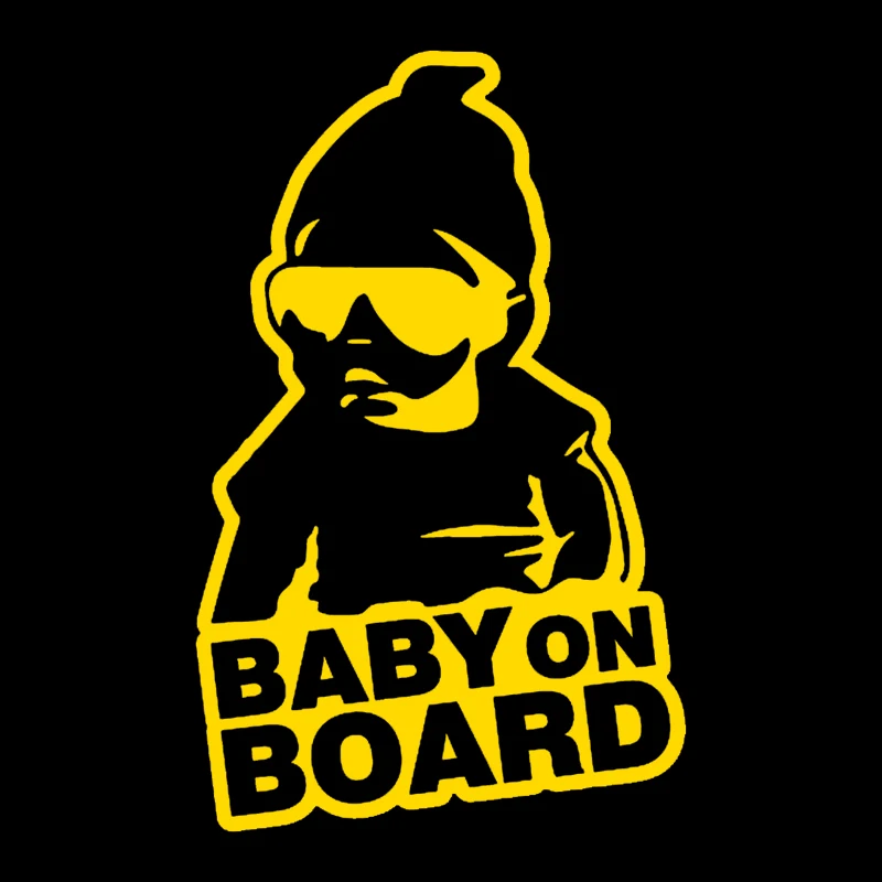 Adesivo Baby On Board 15cm Sagomato PVC: Per Auto, Moto E Camper (Resistente Esterni)