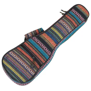 

Waterproof linen 21/23/26 Inch Ukulele backpack plus Cotton Shoulder Guitar Bag Ukulele Thick Ethnic-Style Piano Sets