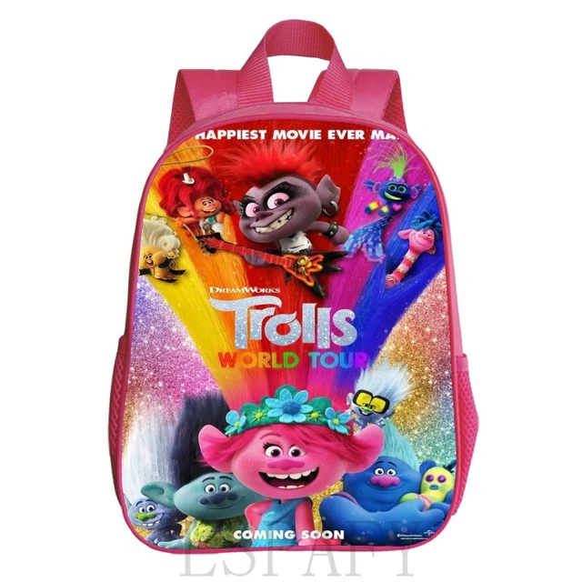 Trolls World Tour Poppy Girl School Backpack BookBAG Lunch Box SET Kids  Gift Toy