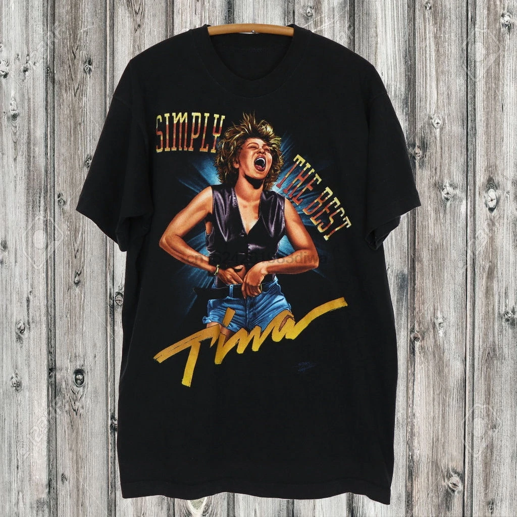 Рубашка Tina turner Винтажная Футболка 1991 просто лучшая. Размер США # POH | Мужская
