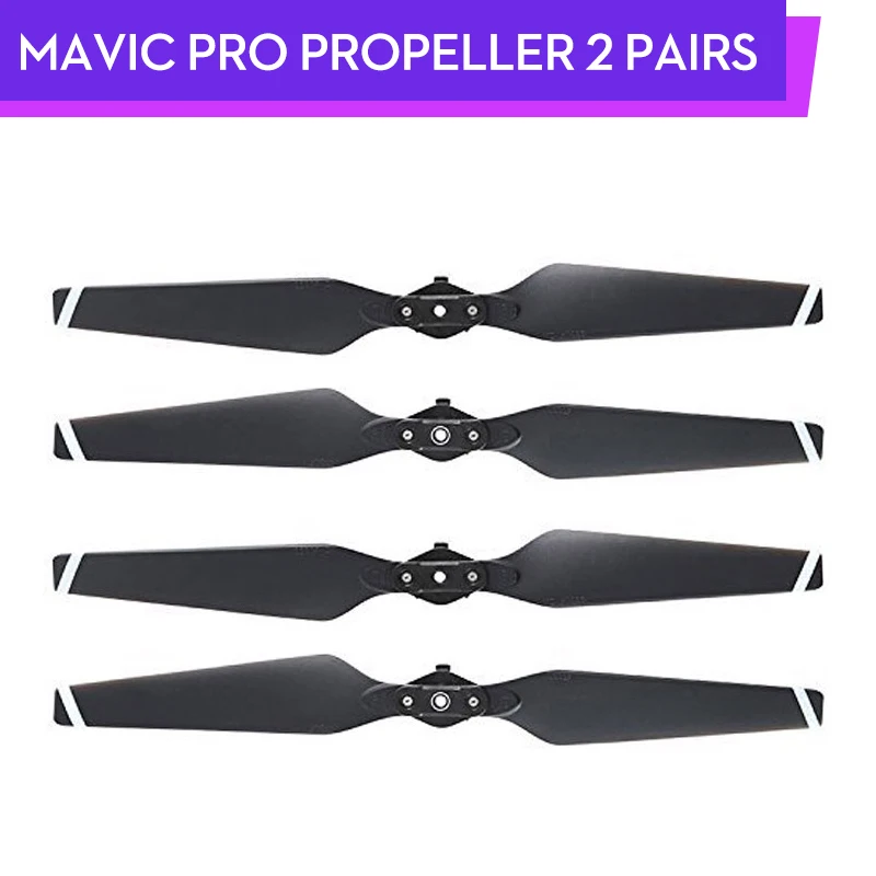 2 пары Mavic Pro винтов складной Quick Release винты для DJI Drone 8330 черный с белыми