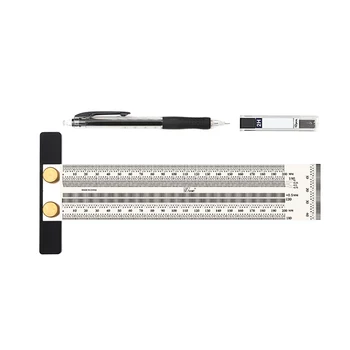

Hole Ruler Scale Gauge Stainless Steel Woodwork Carpentry Measurement Tool Kit