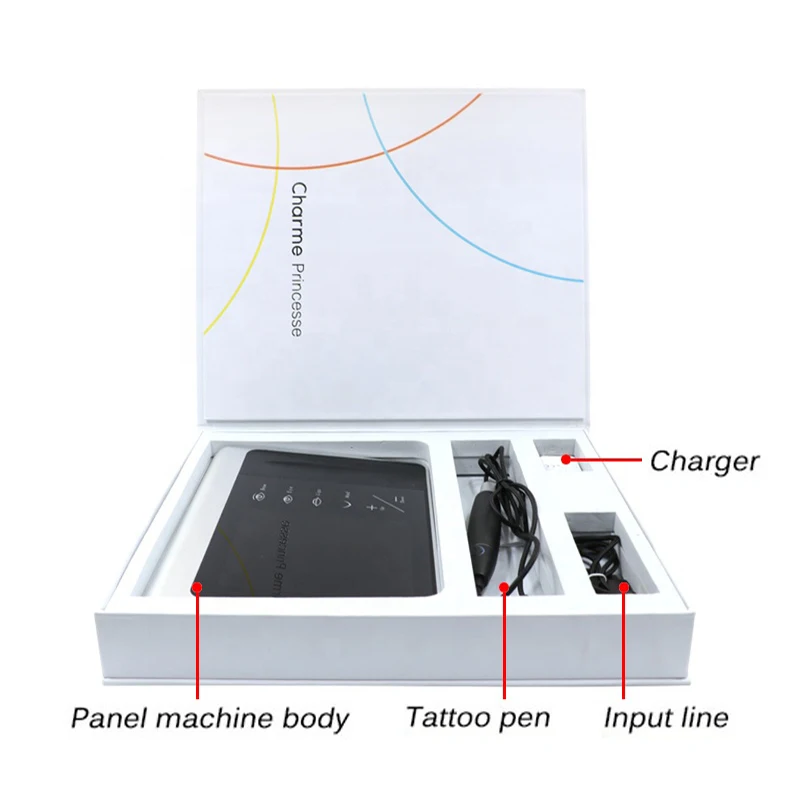 LCD full touch screen Permanent Makeup machine Digital Eyebrow MTS tattoo Machines Microblading DIY Kit With Tattoo Needle - Цвет: 1 set machine