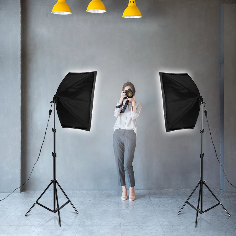 Softbox para Estúdio Profissional de Estúdio Kit de Iluminação Fotográfico Lâmpada Led 20w 5500k E27 Equipamento 50cm x 70cm - Image 5