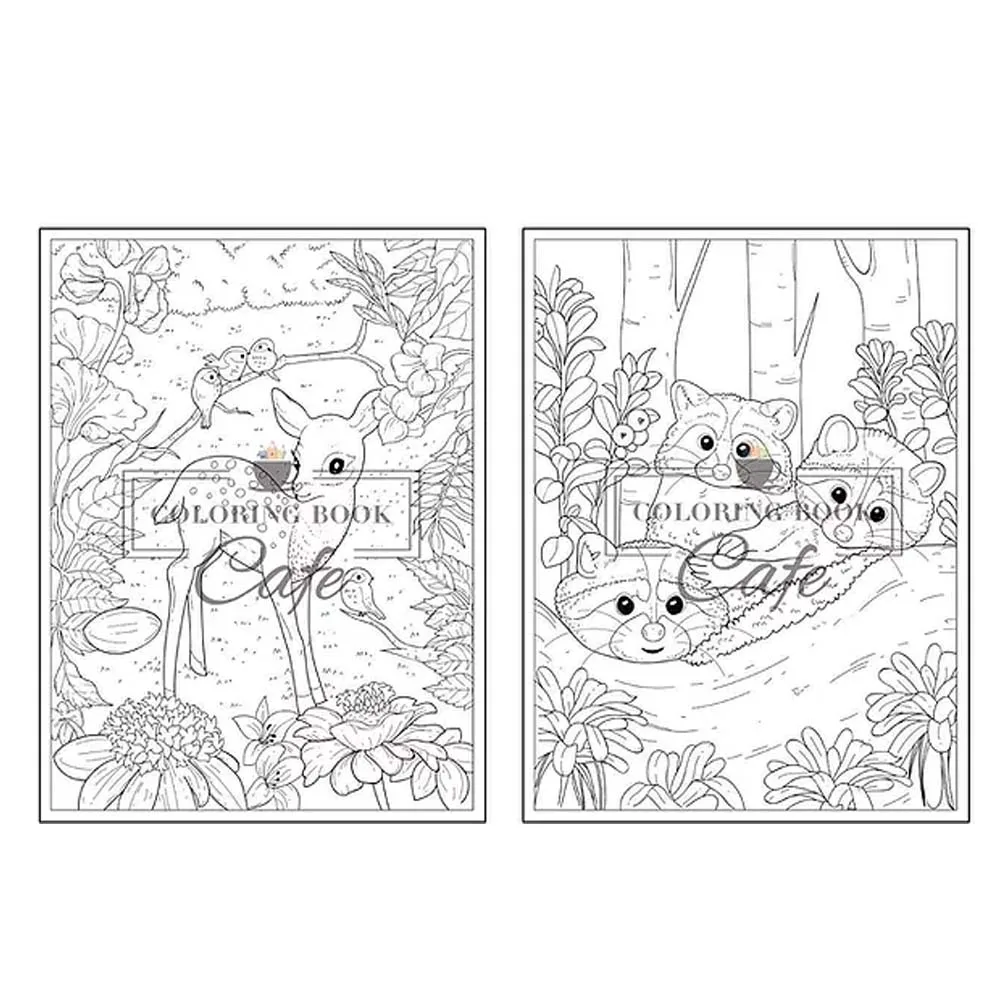 Animais do Bebê Livro para Colorir: Livro para Colorir Adulto com Animais da Floresta Bonitos e Adoráveis do Bebê para Relaxar Super um 25 Pag 4 Animais do bebê livro para colorir: um
