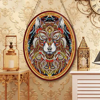 

5D DIY Special Shape Diamond Painting Classic Texture Wolf Leather Delicate Creatcive Mural Wall Decoration Mosaic