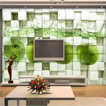 

custom 3d photo wallpaper mural living room bed room Apple in water Square picture sofa TV backdrop mural wallpaper for walls 3d