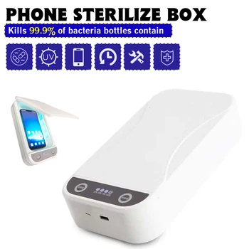 

5V UV Phone Sterilizer Box Jewelry Phones Cleaner Personal Sanitizer Disinfection Cabinet with Aroma UV Esterilizador For Mask