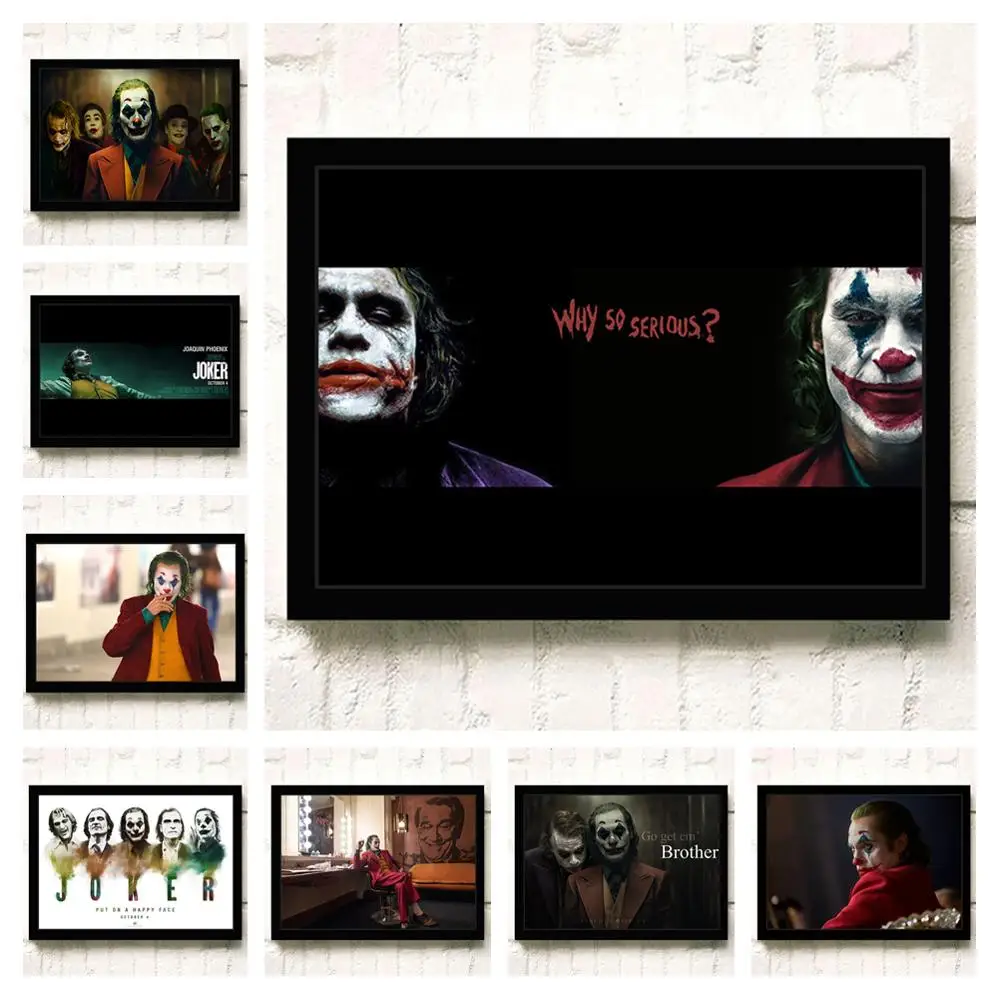 Joker 2019 хоакином Фениксом Хит Леджер фильмы Комиксы настенная живопись Печать на