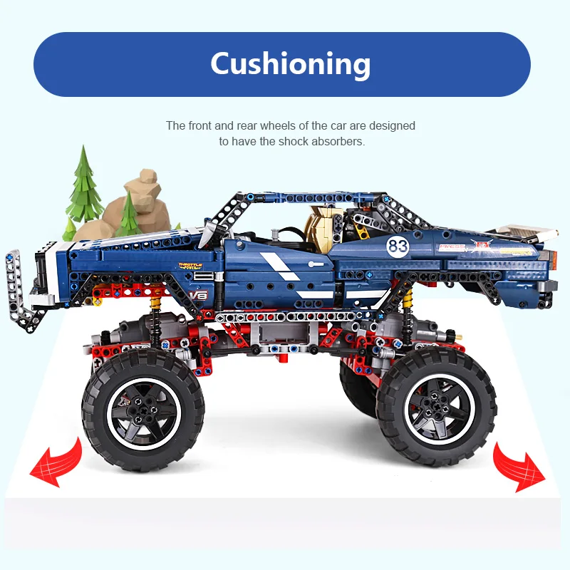 20011 дизайн автомобиля игрушки совместим с 41999 4x4 на гусеничном ходу в сборе Описание модель автомобиля для детей Рождественский подарок конструкторных блоков, Детские кубики