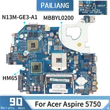 PAILIANG материнская плата для ноутбука acer Aspire 5750 материнская плата HM65 MBBYL0200 P5WE0 LA-6901P N13M-GE3-A1 tesed DDR3