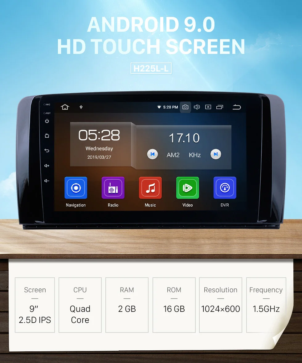 Excellent Harfey 1Din Android 9.0 9" Car Radio GPS Multimedia Player For Mercedes Benz R Class W251 R280 R300 R320 R350 R63 2006-2013 0 Excellent Harfey 1Din Android 9.0 9" Car Radio GPS Multimedia Player For Mercedes Benz R Class W251 R280 R300 R320 R350 R63 2006-2013 0