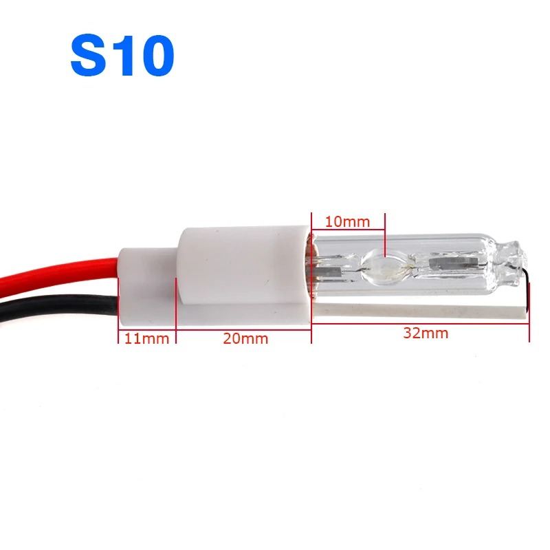 SUKIOTO 2PCS 12V Car Headlight Lamp S10 S15 S18 S21 35W 55W Replacement Bulb For 2.2 2.5 2.8 3.0 Inches BiXenon Projector Lens (6)