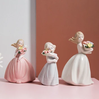 

Fairy girl ceramic ornaments home decoration accessories Goddess Girl Porcelain Figurines Crafts Room Decor Wedding Gift TV Cab