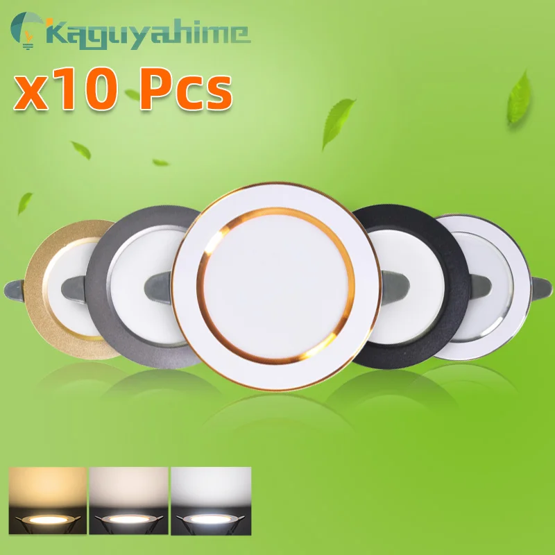 Kaguyahime 10pcs Downlight Natural White/Warm/Cold 5w 3w LED Spot Light Indoor Recessed Lamp AC 220V LED Spotlight Gold Surface Kaguyahime 10pcs Downlight Natural White/Warm/Cold 5w 3w LED Spot Light Indoor Recessed Lamp AC 220V LED Spotlight Gold Surface