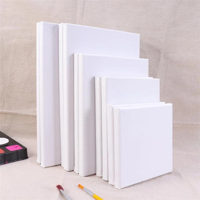 10Pcs/Set White Blank Art Boards Mini Stretched Artist Canvas Art Board  Acrylic Oil Paint Wood Cotton for Artwork Painting - AliExpress