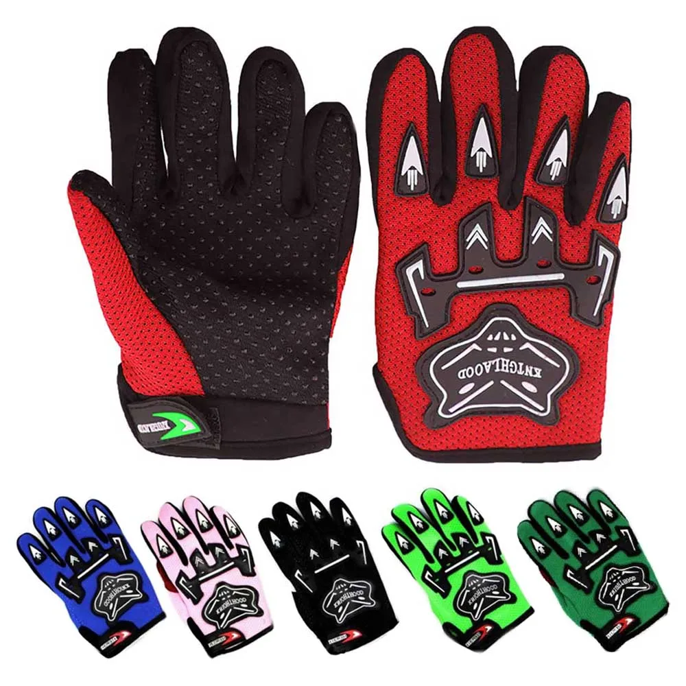 Los jóvenes niños dedo completo Motocross Guantes de la bici de la suciedad ATV Off-Road regalo de Navidad de niño Moto guante Guantes Luvas