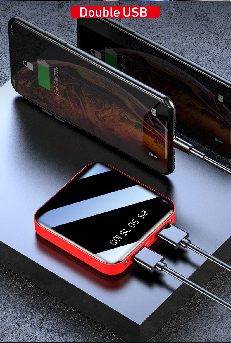 Мини-внешний аккумулятор 30000 мАч для iPhone XS MAX power Bank Pover bank зарядное устройство с двумя usb-портами Внешнее зарядное устройство для samsung S10