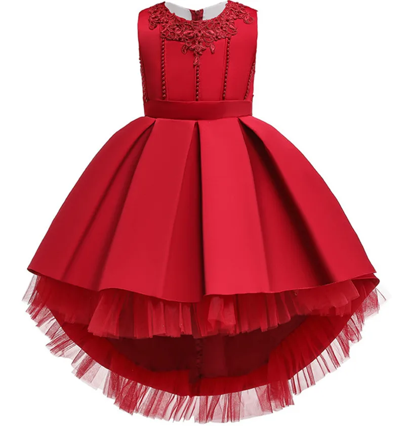 Детская одежда; платье принцессы для девочек на день рождения; элегантное детское платье с цветочным узором; Рождественская одежда с юбкой-пачкой