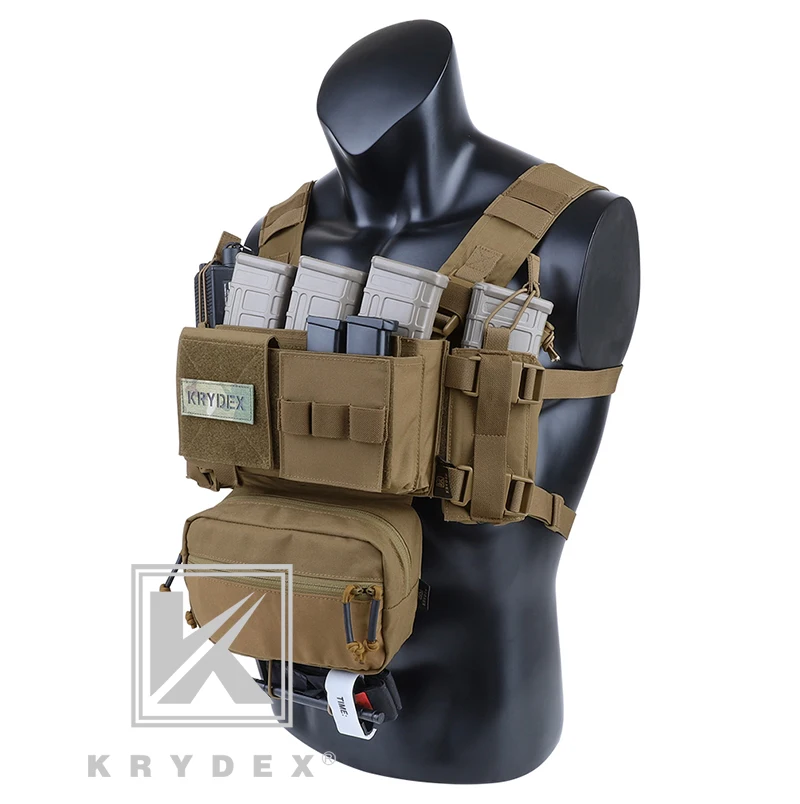 KRYDEX MK3 тактическая Классическая нагрудная установка Coyote коричневый мини рейнджер военный Перевозчик жилет с подсумок для страйкбола охоты