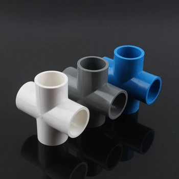 

2pcs 25mm PVC Pipe Cross Connectors Garden Water Pipe 4 Way Connector Fish Tank Accessories Garden Irrigation System Fittings