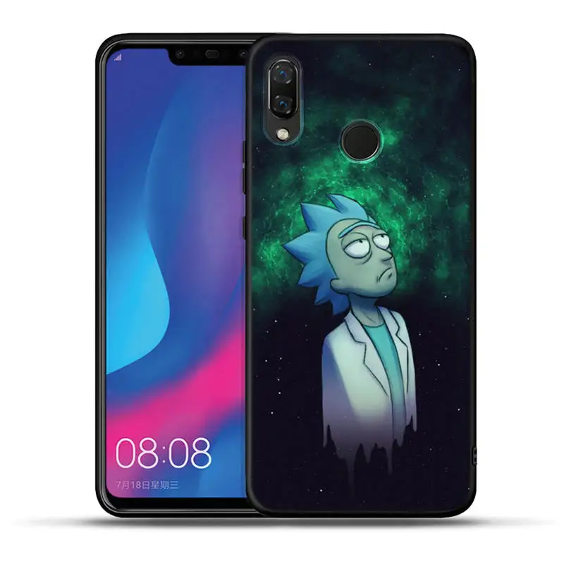 Черный силиконовый чехол Rick and Morty для Honor 20 Pro 10 9 9i 8 Lite 8X8 S 8C 7A 7X V20 View 20 матовый чехол Coque Etui - Цвет: H1374