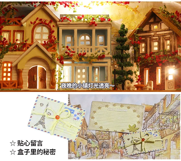 DIY Домик коробка театр Новая Зеландия ранчо ручной сборки дом модель dream town джунгли время Кукольный дом