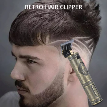 

Portable Hair Trimmer Painless Trimmers Clippers Coppery Electric USB Charging Health Beauty Shaving Barber Hair Clipper