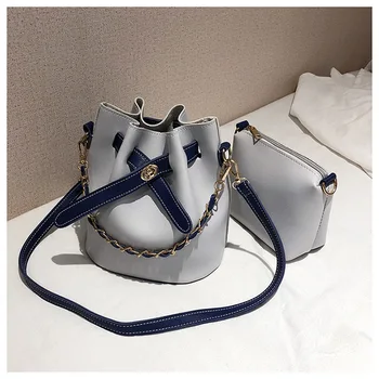 

Bag Female 2020 New Bucket Different Size Bags Solid Single-Shoulder Crossbody Bag Women's Fashion Handbag