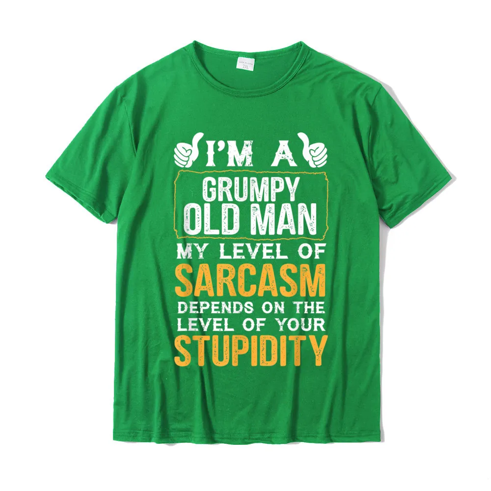 Classic Tops & Tees Prevalent Crewneck Normal Short Sleeve 100% Cotton Fabric Men T Shirts Casual Tops Shirt Top Quality Grandpa Shirts Im A Grumpy Old Man Tee Funny Grandpa Gifts__18148 green