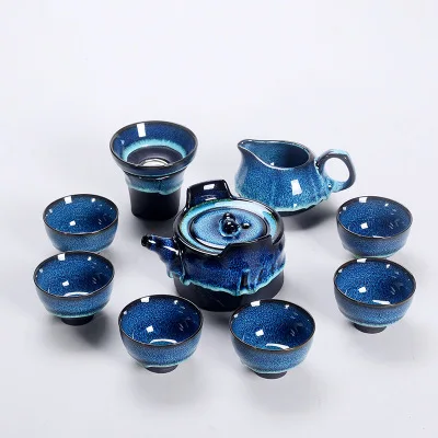 C KitchenAce китайский керамический чайный набор кунг-фу фарфор Портативный чайный сервиз чайная церемония Gaget чайный горшок коробка Gagets& Инструменты Аксессуары для чая - Цвет: C