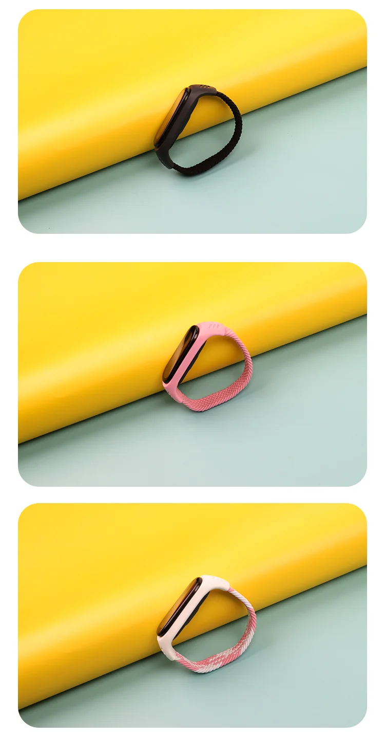 Nylon Braided Solo Loop for Xiaomi Mi band 5 6 Strap Bracelet belt Mi band 3 Miband 4 Wristband for xiaomi Mi band 7 5 watchband