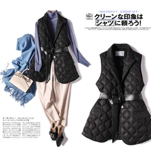 

SHUCHAN 90% White Duck Down Vest 100g-150g Single Breasted Abrigos Mujer Invierno 2021 Sleeveless Adjustable Waist High Street