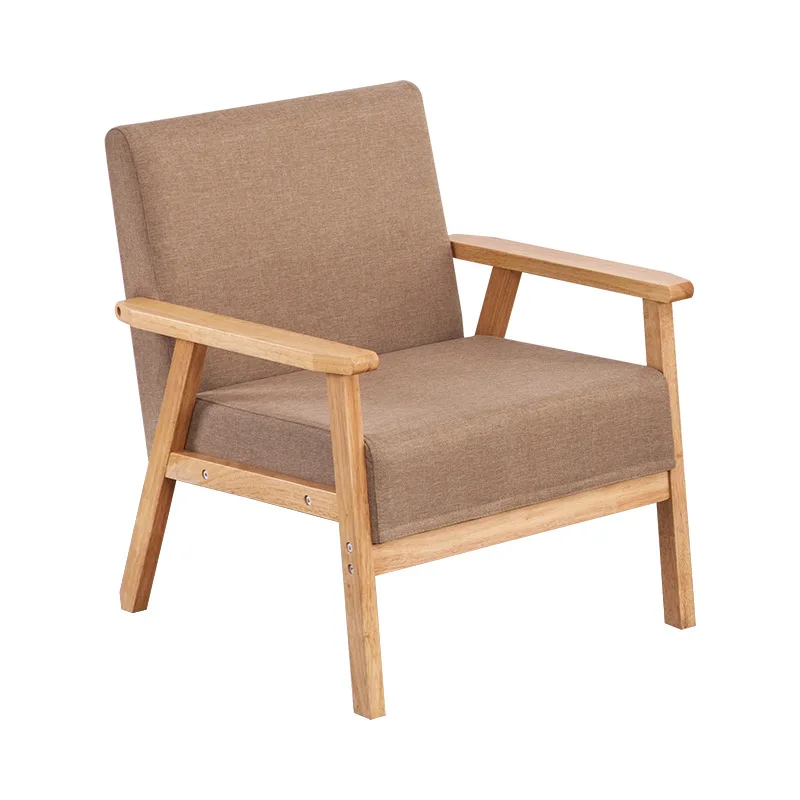 Solid wood Sofa Chair Café Sofa bedroom living room balcony lazy chair leisure fabric home sofa leisure sofa Solid wood Sofa Chair Café Sofa bedroom living room balcony lazy chair leisure fabric home sofa leisure sofa