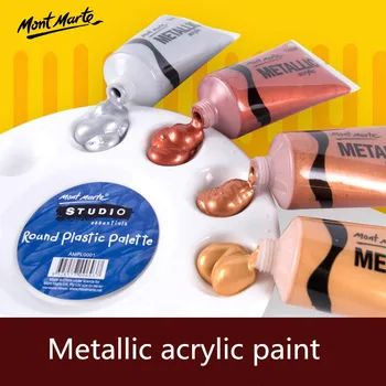 

Montmartre acrylic paint set of 4 50ml gold and silver acrylic paint diy watercolor proof paint