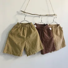 Новинка года; сезон осень; стильная детская одежда в Корейском стиле; свободные брюки в стиле ретро для мальчиков и девочек; Детские повседневные брюки из чистого хлопка