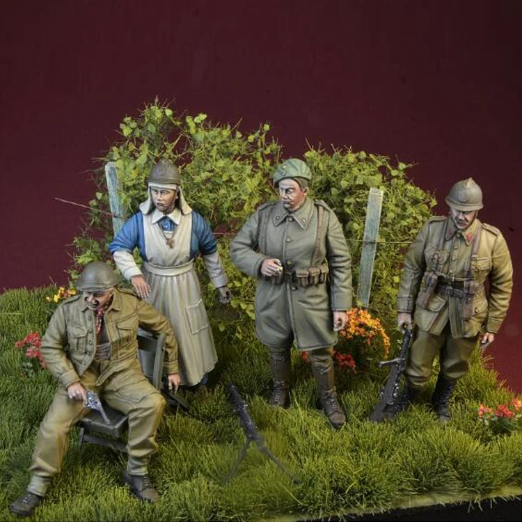 1/35 Смола Модель GK солдат Вместе Против Blitzkrieg бельгийской армии и BEF набор Бельгия