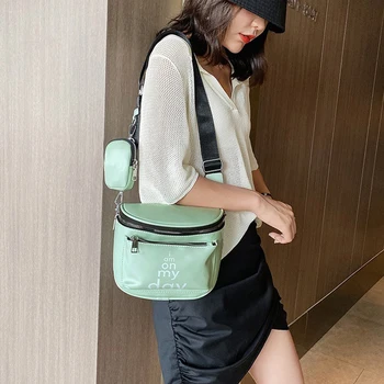 

Fashion Woman Waist Bag PU Leather Lady Waist Pack Saddle Shape Chest Bags Multifunction Crossbody Purse Son-Mother-Daughter Bag
