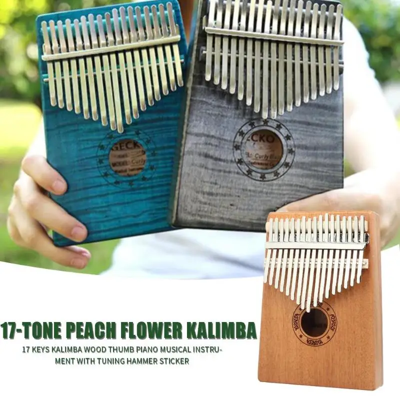 17 клавиш Kalimba большой палец пианино из красного дерева тела музыкальный инструмент с обучающей книгой Мелодия молоток для начинающих детей день рождения игрушка