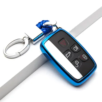 

TPU Car Key Cover Case Skin For Land Rover Freelander Range Rover Jaguar XF XK Protection Key Bag Shell Holder Keyring keychain