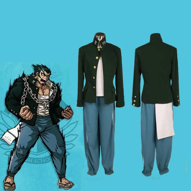 

Костюм для косплея Danganronpa2 Cos Nidai Nekomaru унисекс для мужчин и женщин, костюм для косплея 3 в 1, пальто, рубашка и брюки