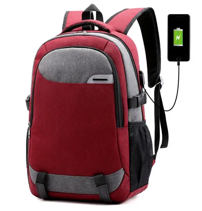 Chuwanglin модный мужской рюкзак для ноутбука, рюкзаки с зарядкой через usb, повседневные стильные сумки, большая мужская деловая дорожная сумка, рюкзак H8009 - Цвет: Красный