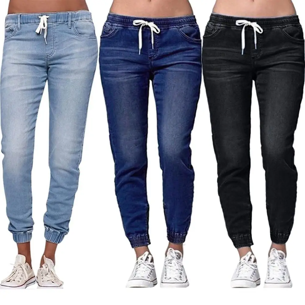 plus size elastic waist jeans
