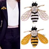 Cute Enamel Bee Brooches For Women Men Fly Insect Brooch Pins Scarf Dress Lapel Pin Suit Decorations Jewelry ► Photo 3/6