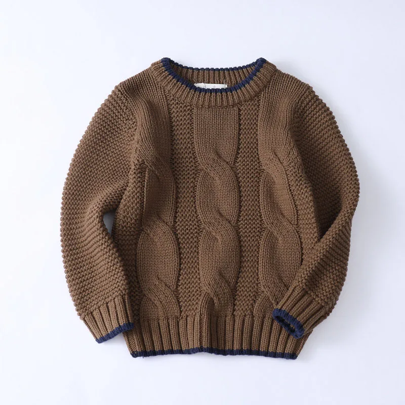 Детский свитер осень-зима года, теплые хлопковые пуловеры для мальчиков, верхняя одежда для детей, качественные вязаные свитера для мальчиков 4, 6, 8, 10, 11 лет
