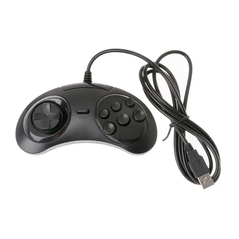 

Wired USB Classic Gamepad 6 Buttons Game Controller Joypad Handle for SEGA MD2