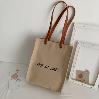 

ins Korean version of the wild messenger canvas bag 2020 new fashion tote bag college students class shoulder