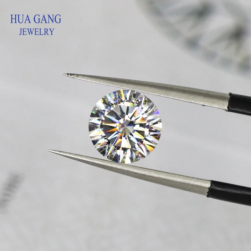 16 Heart And 16 Arrow Cut Moissanite stone1. 0 Carat D Color VVS 6.5mm Round Loose Moissanite Lab Grown Test Positive