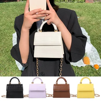 

Mini Small Square Bags High Quality Women's Handbag Alligator Leather Chain Shoulder Messenger Bags 2020 New Fashion Bags